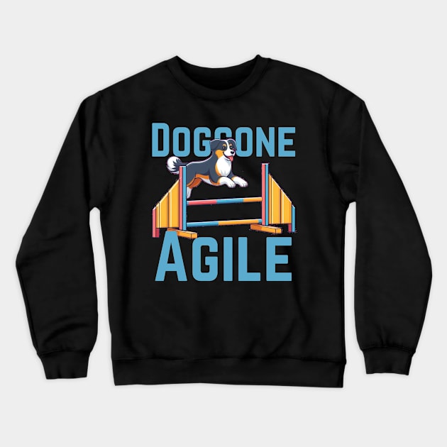 Doggone Agile | Mens Womens Funny Dog Agility Crewneck Sweatshirt by CP6Design